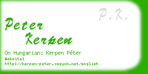 peter kerpen business card